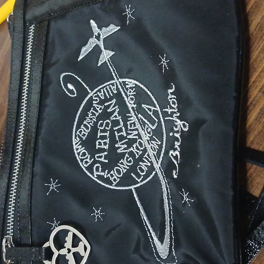 Brighton Black and Silver Embroidered Bag - Picture 7 of 7
